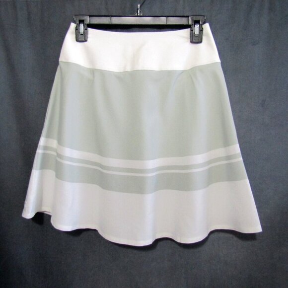 Puma Pwrshape White Gray Stripe Skort Skirt Size S Golf Tennis Pickleball New - Picture 4 of 14